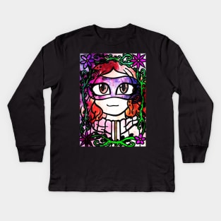 Mask of Noir Kids Long Sleeve T-Shirt